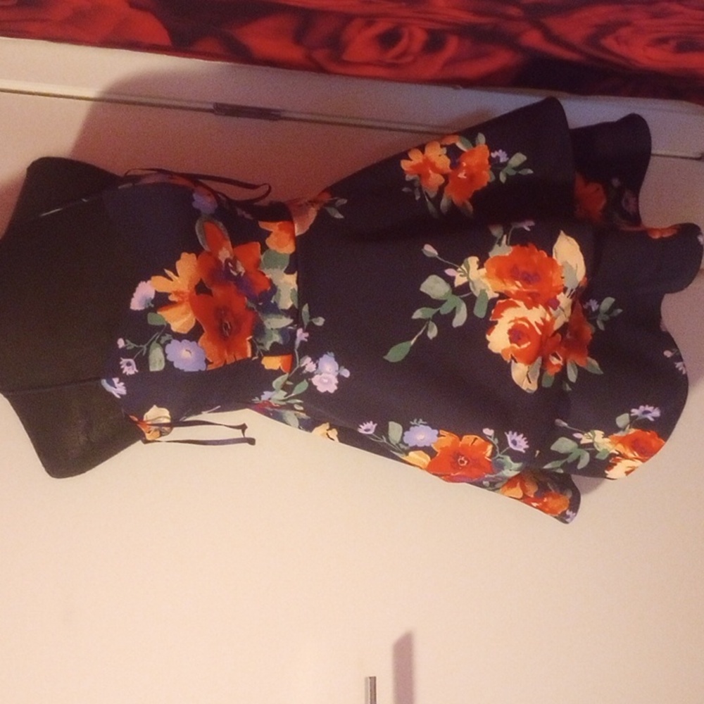 Blue floral dress